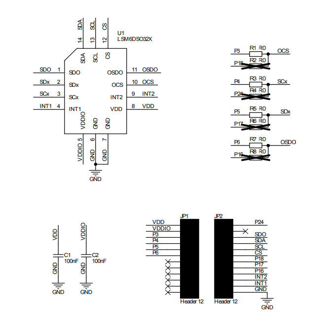 Schéma - STMicroelectronics Carte adaptateur STEVAL-MKI221V1